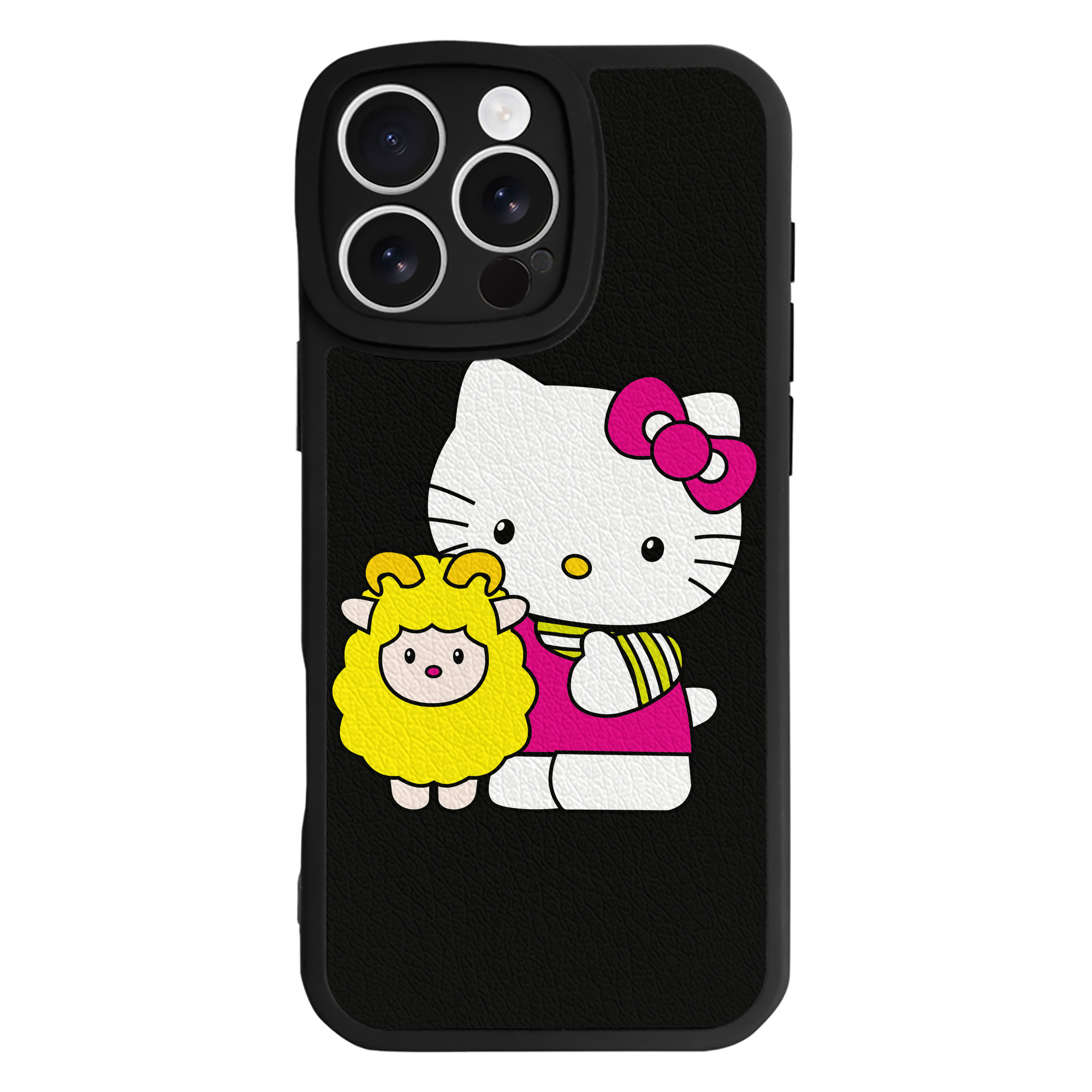 （画像用） Hello Kitty ハローキティ 【iPhone 16シリーズ対応】シリコンスマホケース（レザー調） 材質：シリコン